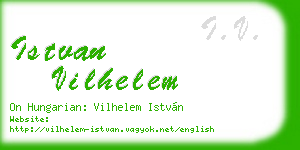 istvan vilhelem business card